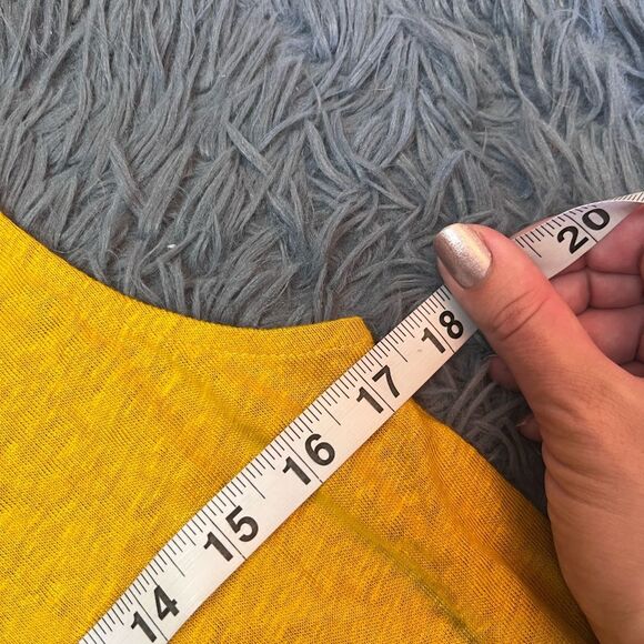 Boden Yellow Sleeveless Linen Midi Dress Size 8 - Picture 3 of 5